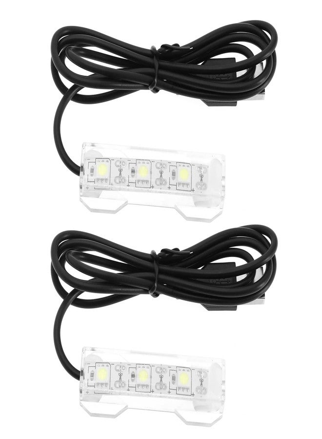 ECSiNG 2Pcs Small Aquarium Light Black Wire White Light USB Strip Water Plant Light USB Mini Desktop Fish Tank White LED Lights Aquarium Accessories - Image 1